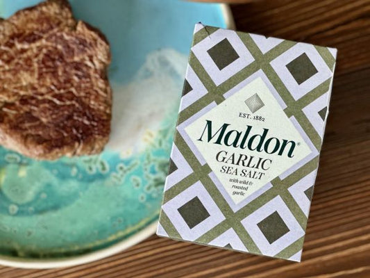 Sól morska Maldon w płatkach z dzikim pieczonym czosnkiem